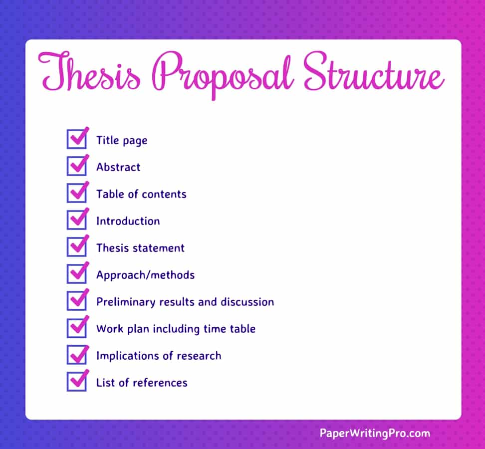 thesis proposal structure